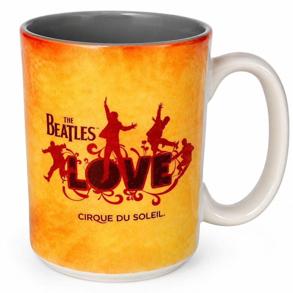 The Beatles LOVE Cirque du Soleil Ceramic Coffee Mug Las Vegas Souvenir 10 Oz